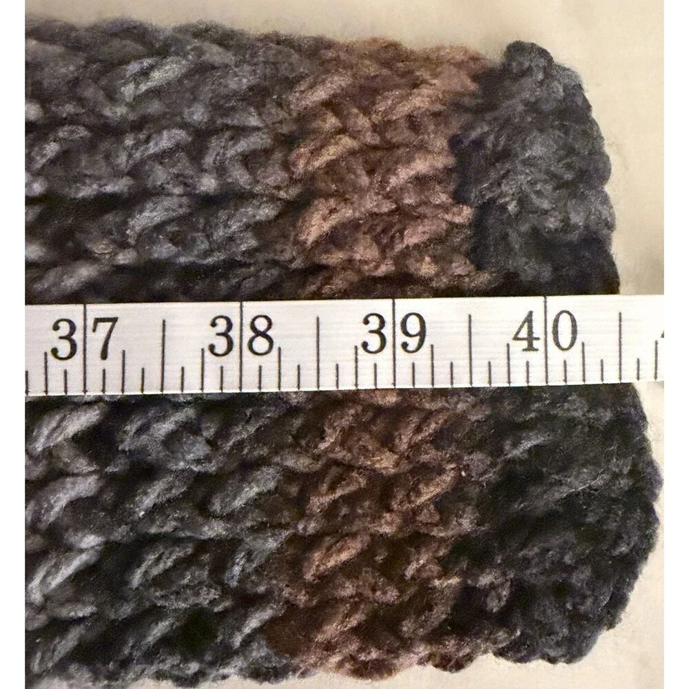 Handmade Kids Winter Beanie Hat and Scarf Set Multicolored Black Gray Brown Knit